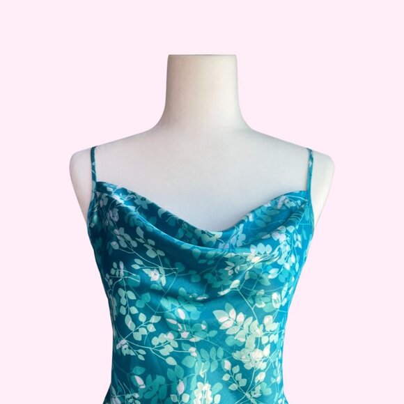 💚 SOLD 💚 Teal Leaves & Dreams Chemise - Picture 2 of 3